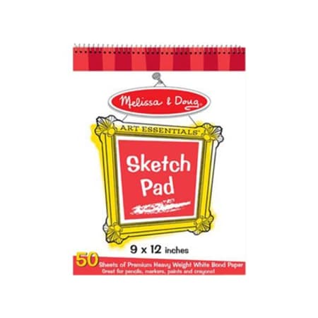 Melissa & Doug Portfolio Quality Sketch Pad, 9 x 12, White, PK6 4194
